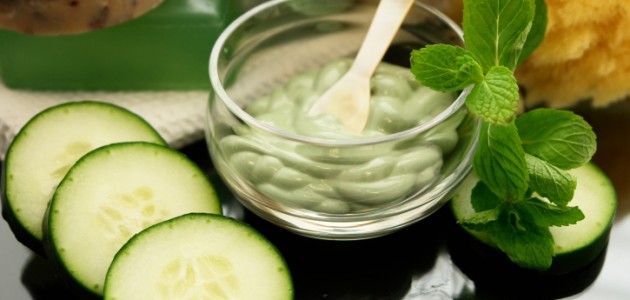 Cucumber face mask