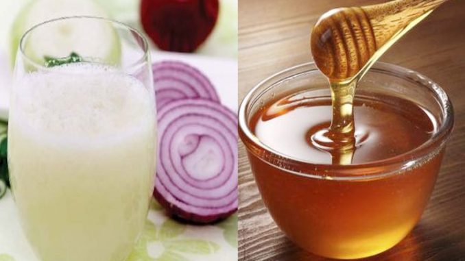 Onion juice and honey for hair